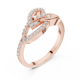 Gold Ring LR-01 (64), Rose Gold, view 2
