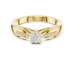 Gold Ring DDLR-839, Yellow Gold, view 4