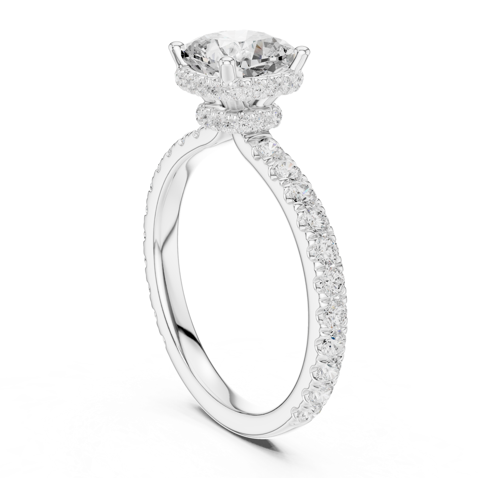 Gold Ring DDLR-873, White Gold, view 1