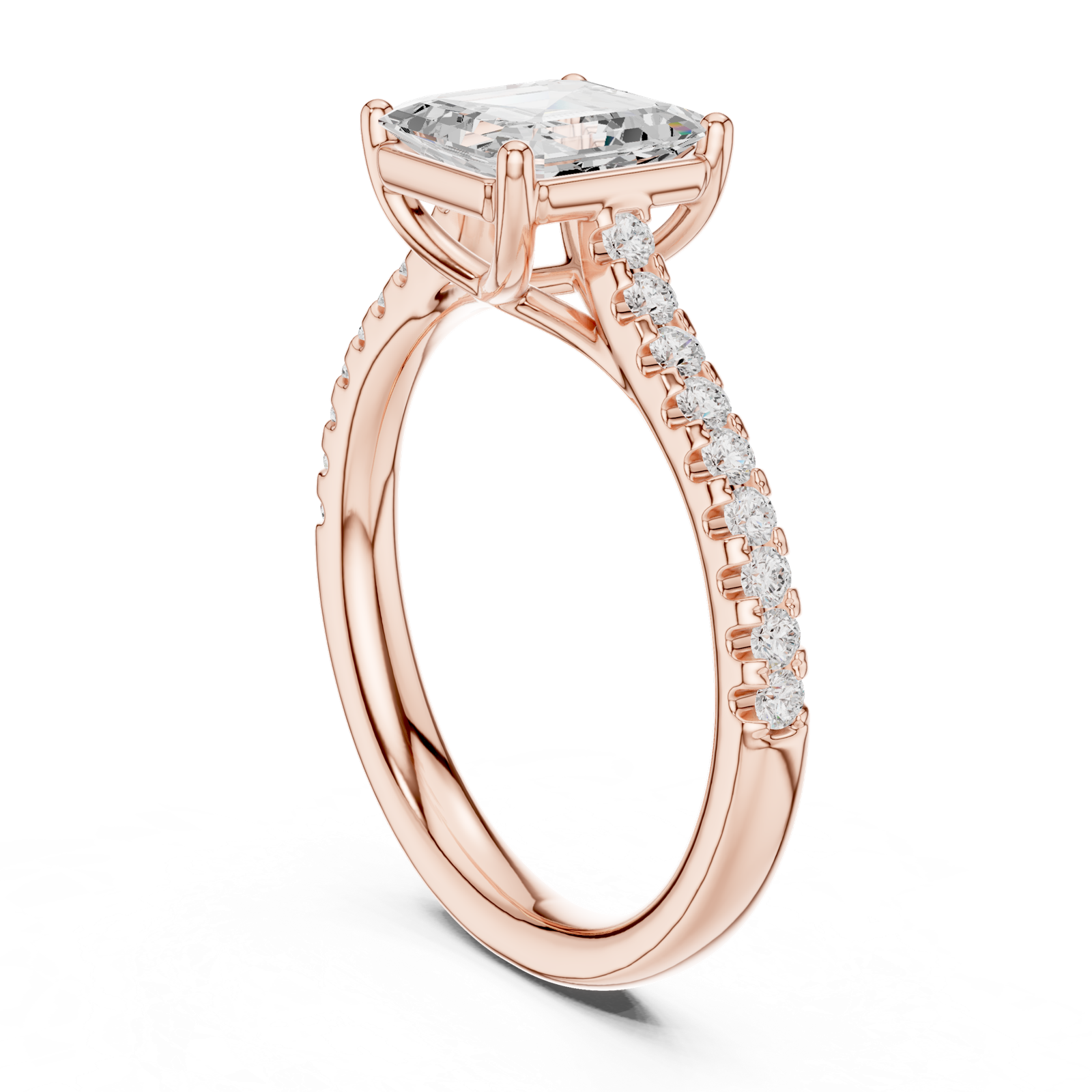 Gold Ring DDLR-730, Rose Gold, view 1