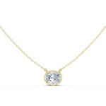 Gold Jewelry DDPO-007, Oval center stone, Yellow Gold