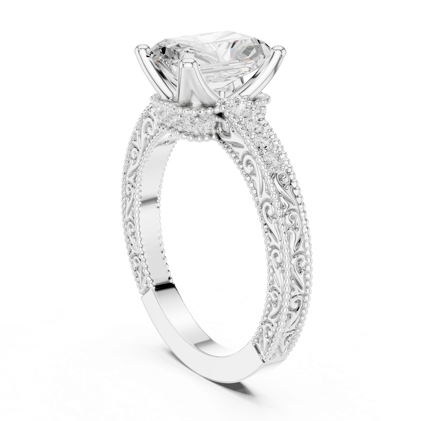 Gold Ring DDLR-981, White Gold