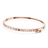 14K Solid Gold Lab Diamond Bracelet, Rose Gold, view 1