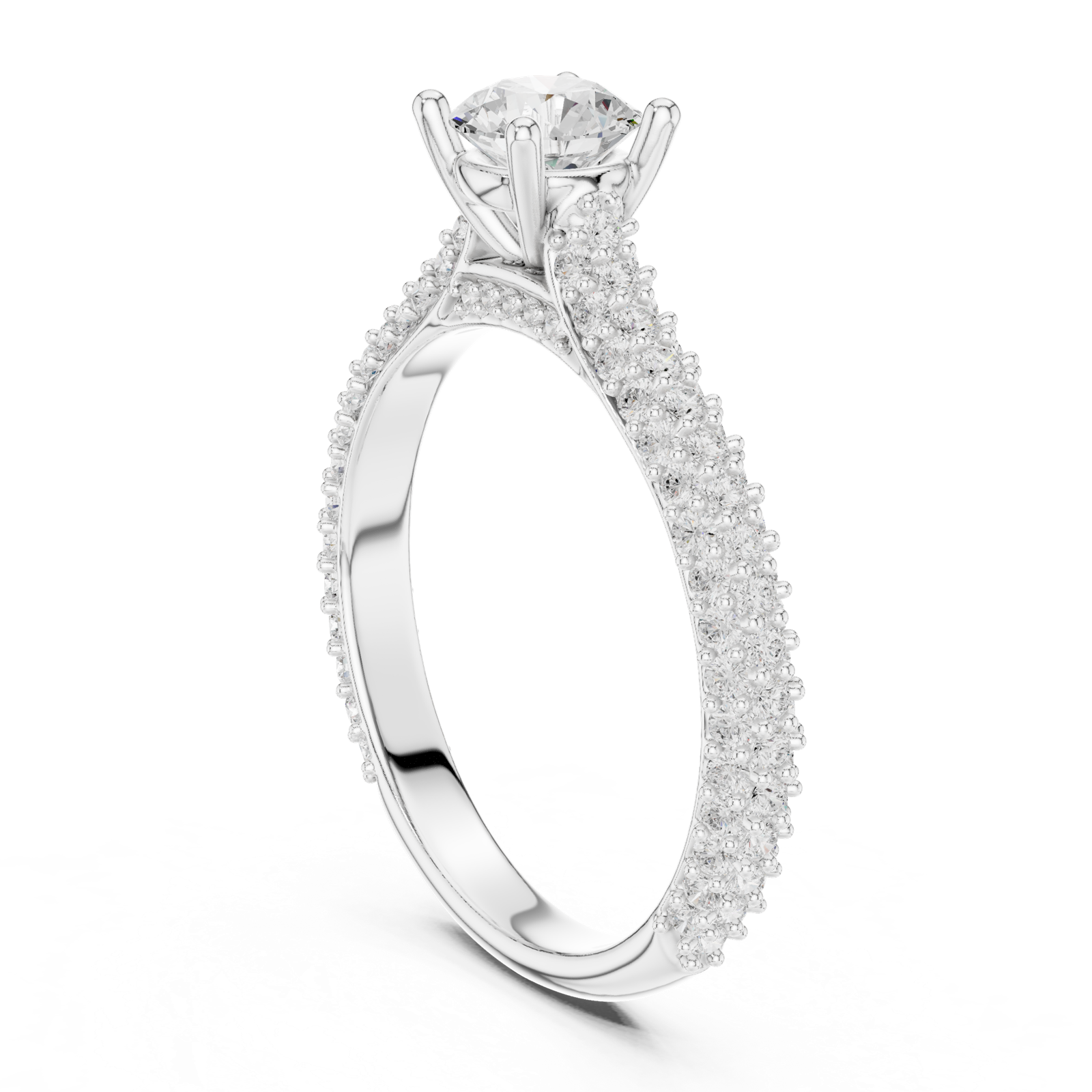 Gold Ring LR-0348, White Gold