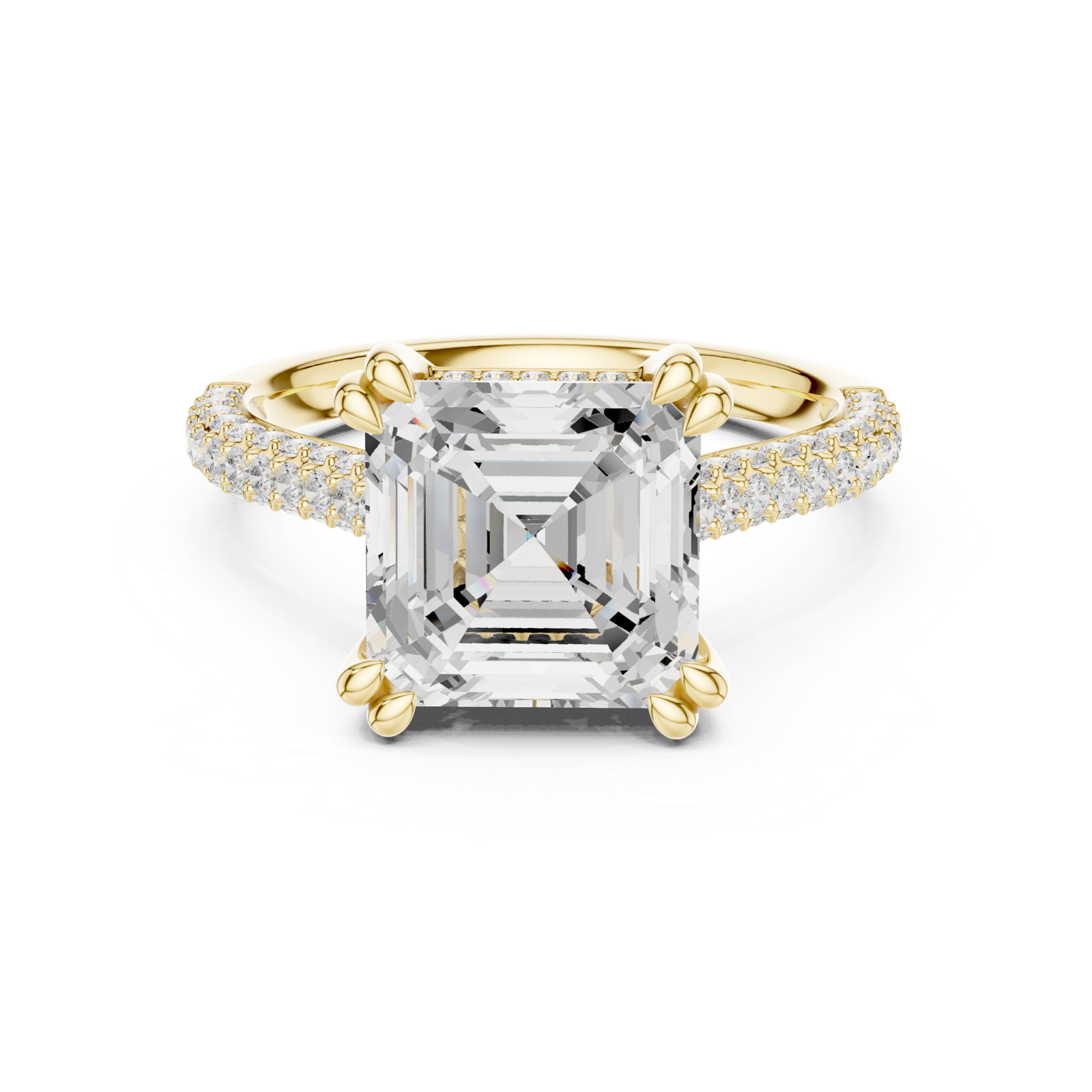 Gold Ring DDLR-952, Yellow Gold, view 4