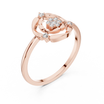 Gold Ring DR-6199, Rose Gold, view 2