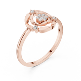 Gold Ring DR-6199, Rose Gold, view 2
