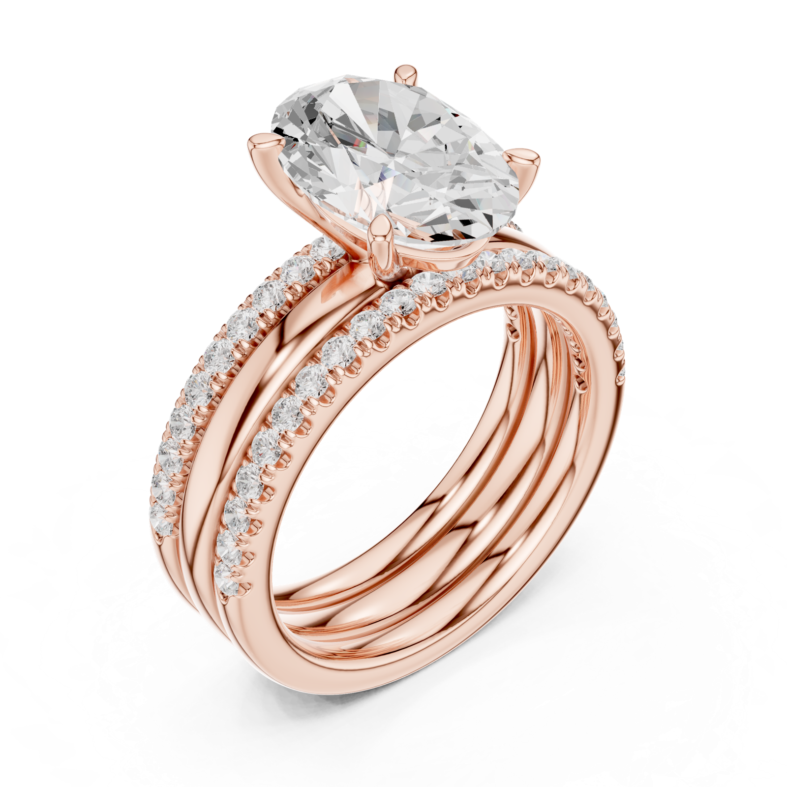 Gold Ring DDLR-948, Rose Gold, view 2