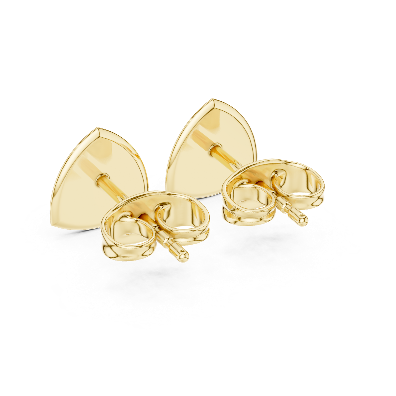 14K Solid Gold Lab Diamond Cluster Earrings, Yellow Gold, view 3