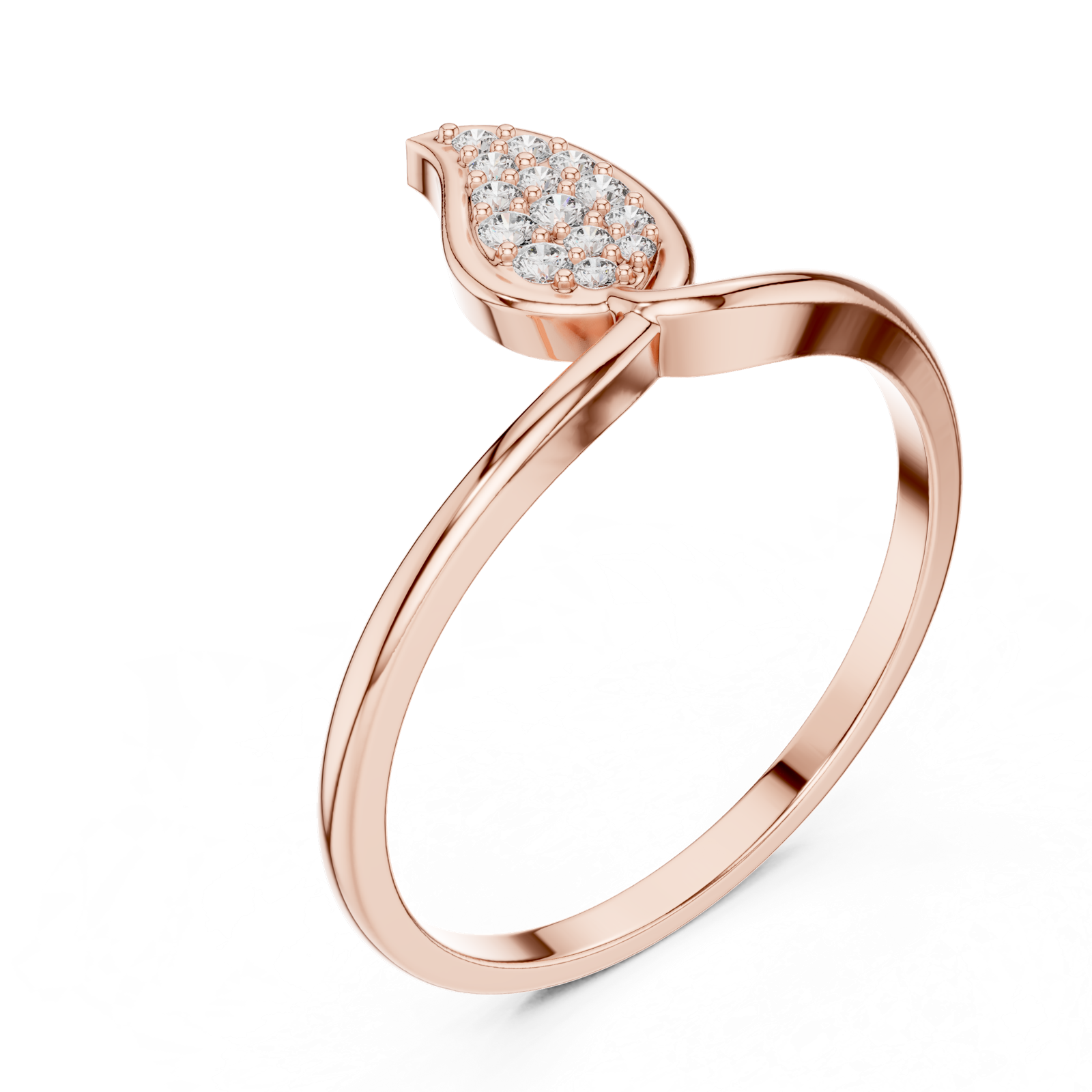 Gold Ring 1 (186), Rose Gold, view 2