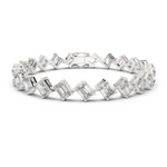 14K Solid Gold Lab Diamond Bracelet, White Gold