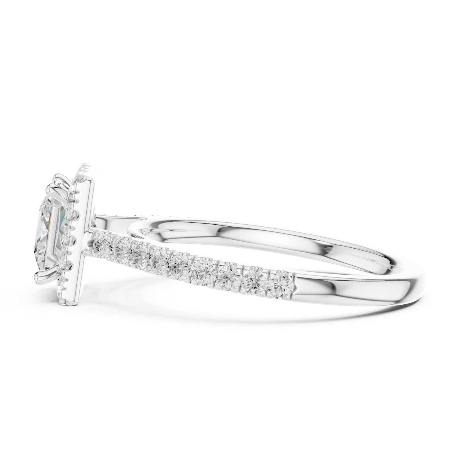 Gold Ring DDLR-919, White Gold, view 3