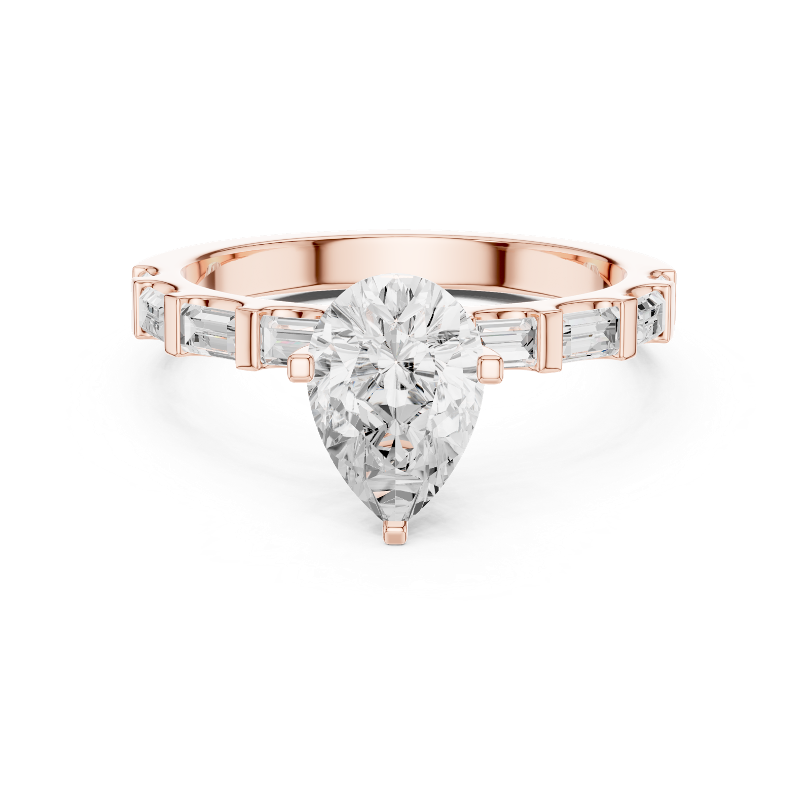 Gold Ring DDLR-1095, Rose Gold, view 4