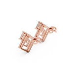 Gold Earrings AVBER-61, Rose Gold, view 2