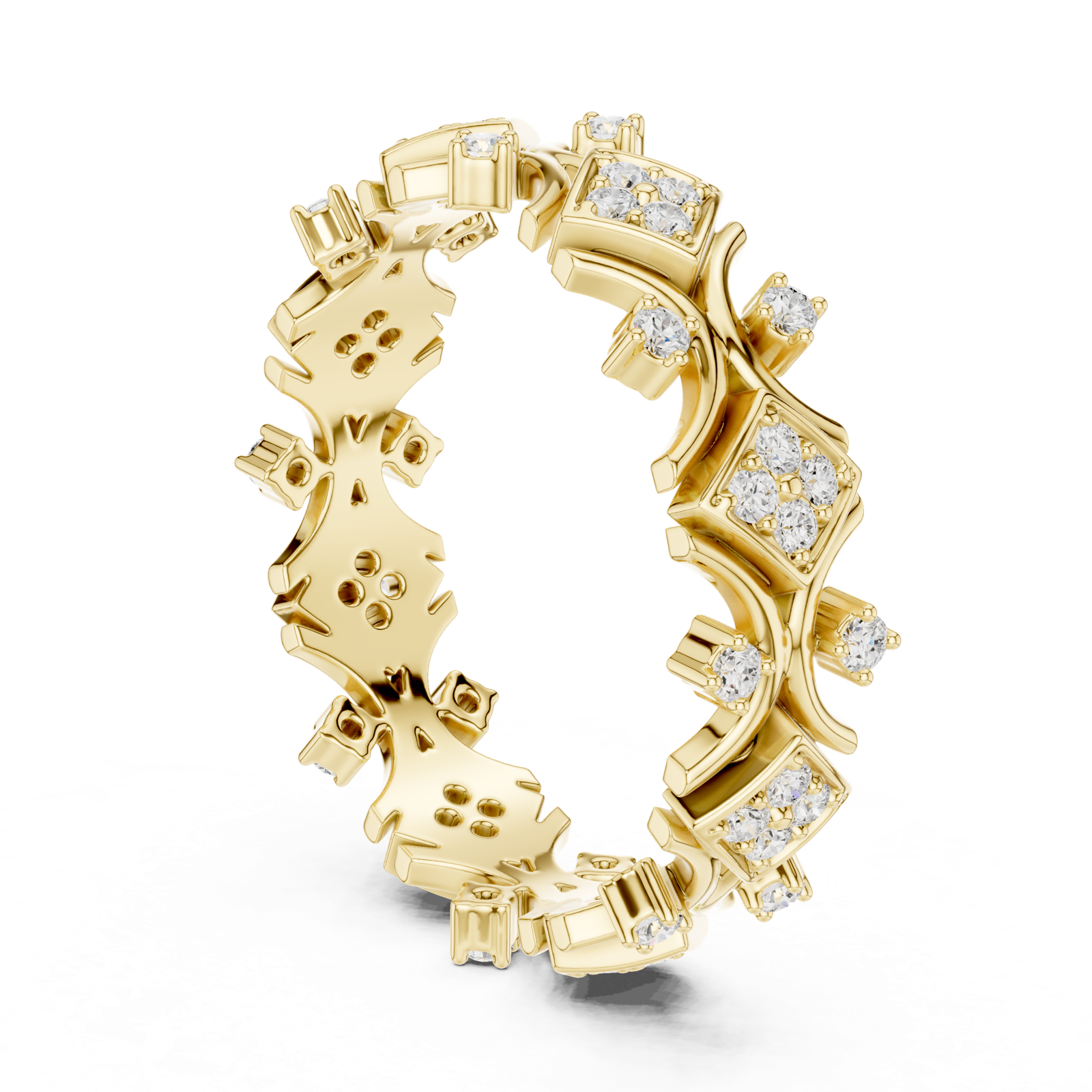 Gold Ring R38, Yellow Gold, view 1