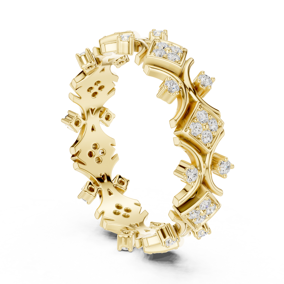 Gold Ring R38, Yellow Gold, view 1