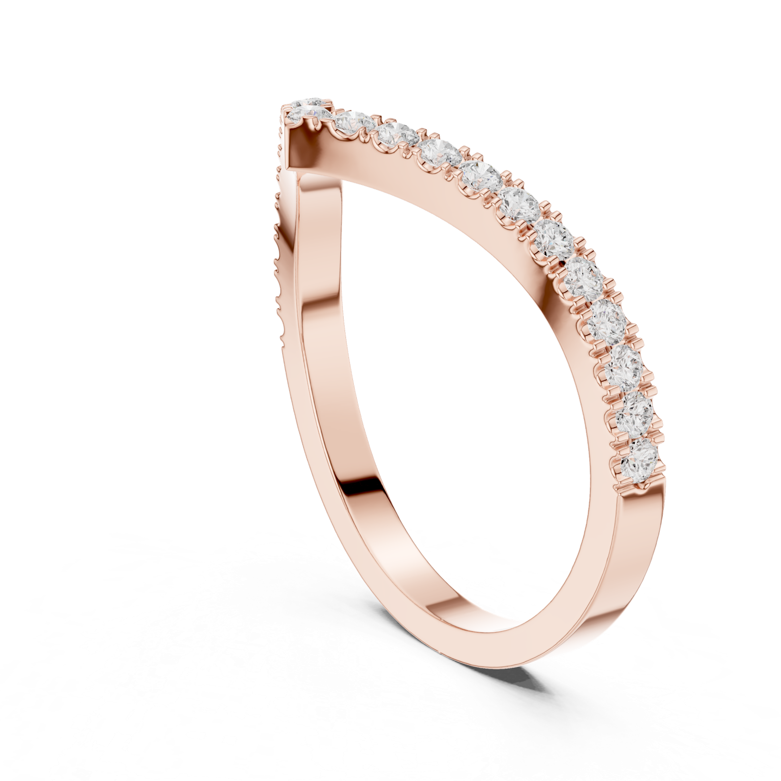 Gold Ring DDLR-1117, Rose Gold, view 1