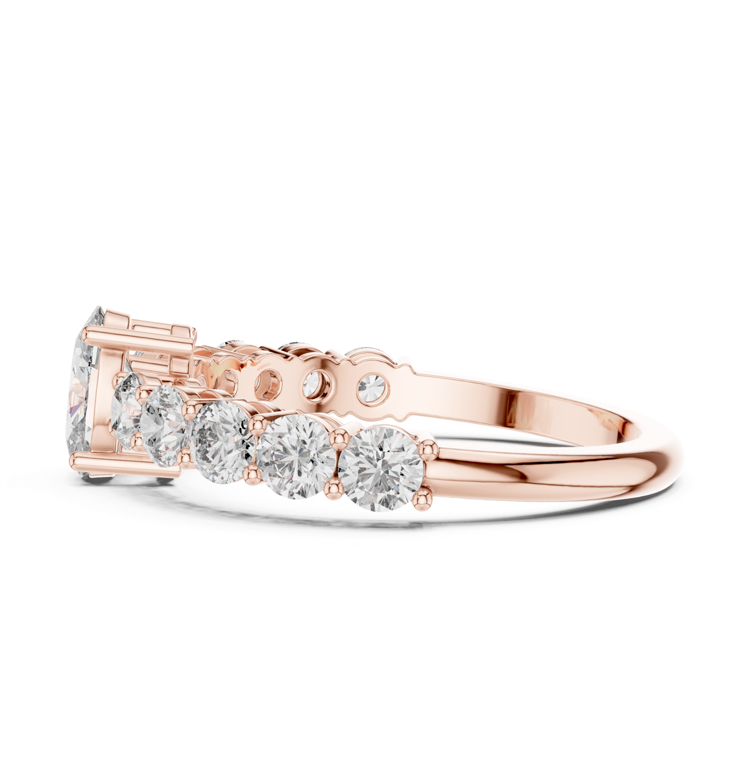 Gold Ring ALR-55, Rose Gold, view 3