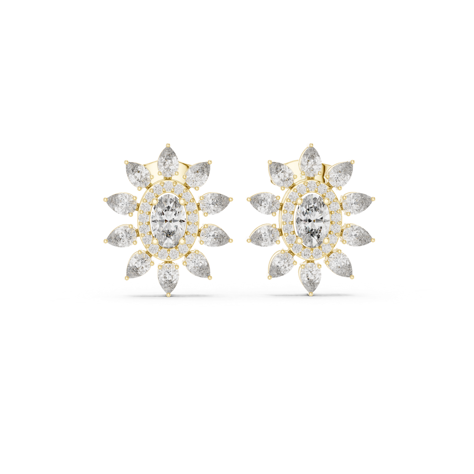 Gold Earrings AGDER-270, Yellow Gold