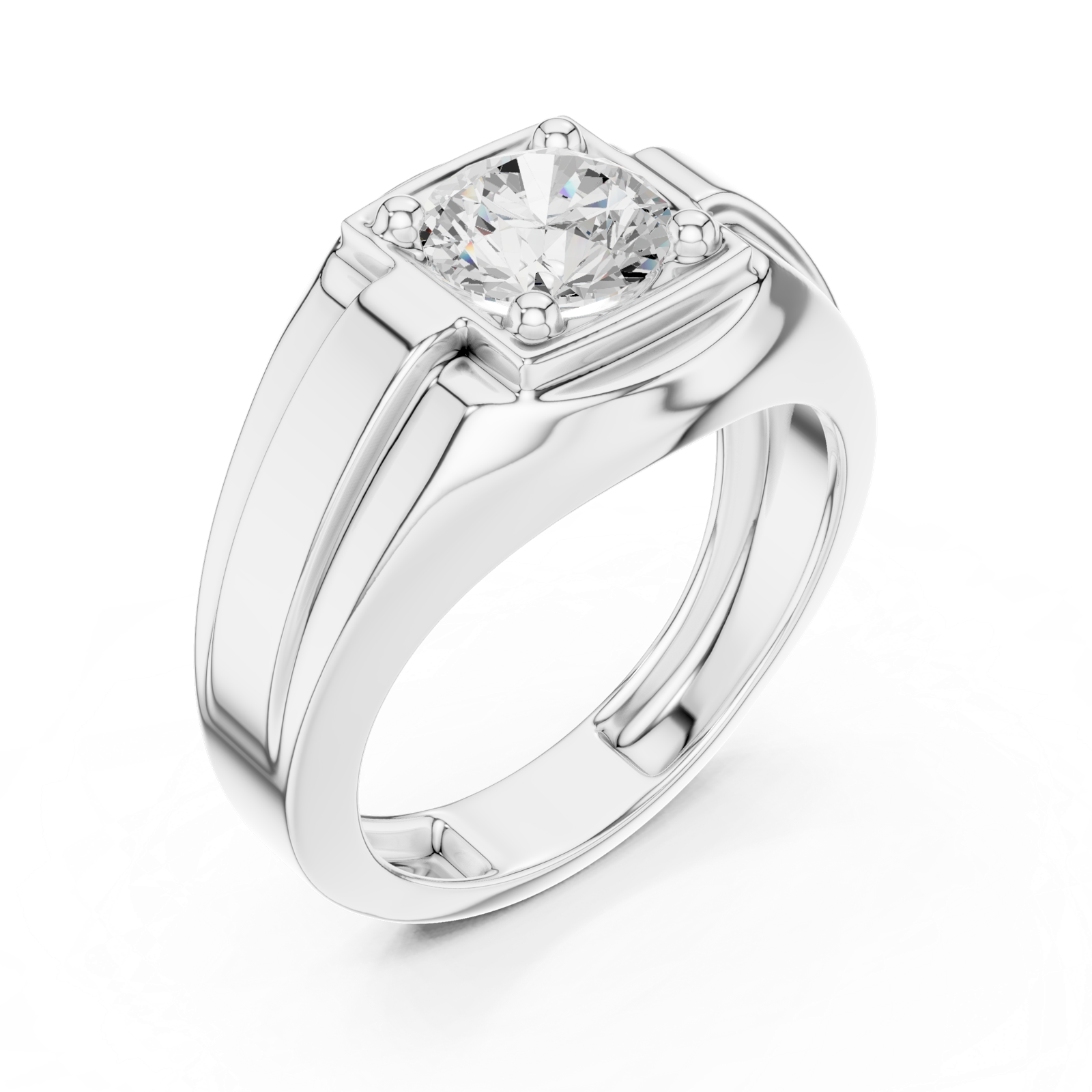 Gold Ring SBMR(21), White Gold, view 2