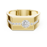 Gold Men's Ring GGR-0011, Yellow Gold, view 4