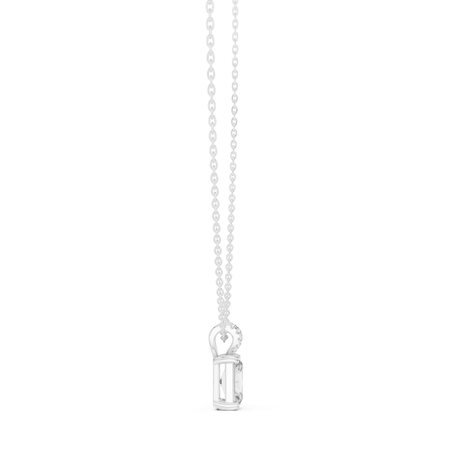 Gold Pendant GPD-0026, White Gold, view 3