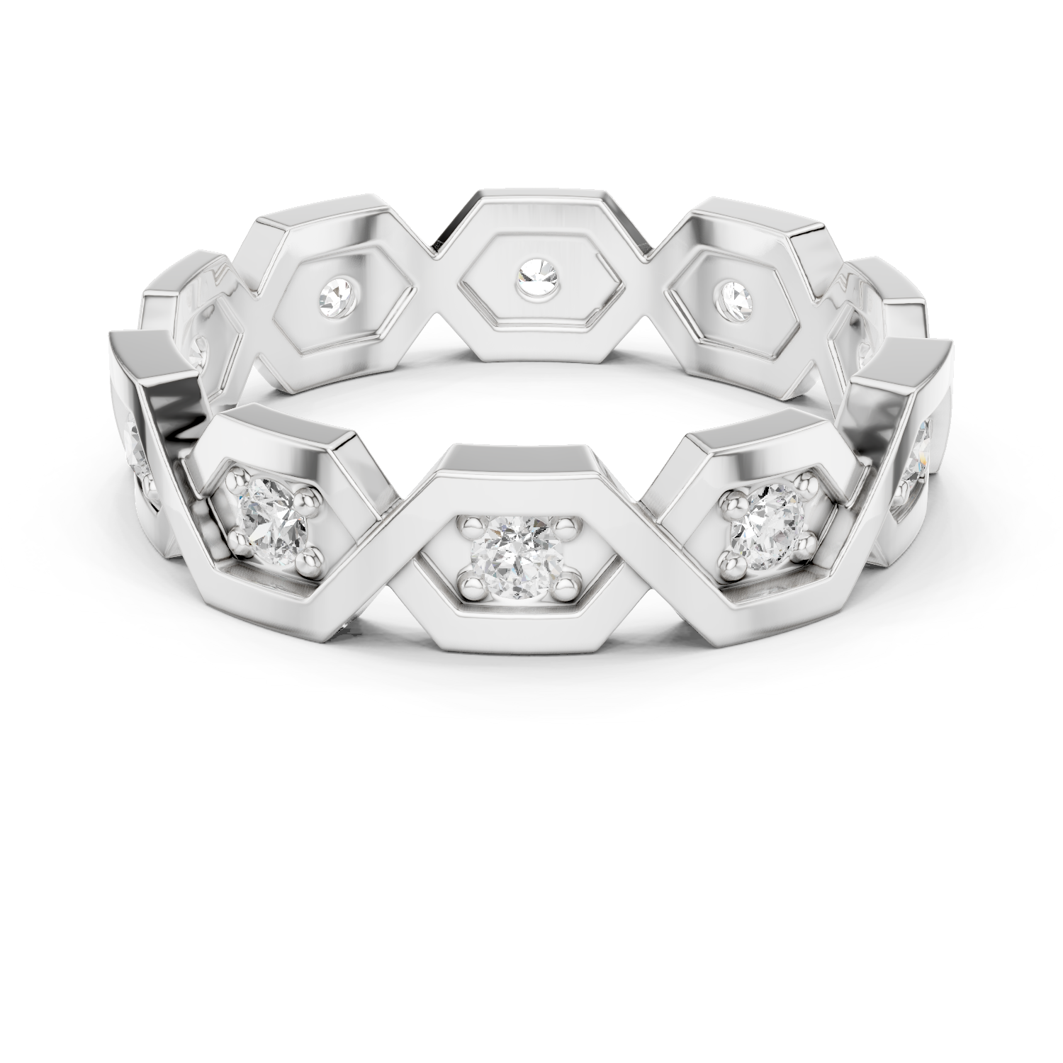 Gold Ring L22-R6, White Gold