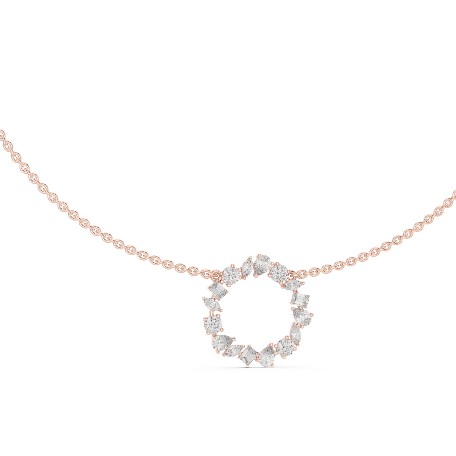 Gold Pendant GNK-0011, Rose Gold, view 1