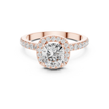 Gold Ring DDLR-1100, Rose Gold, view 4