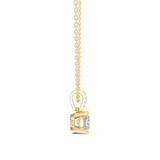 Gold Jewelry, Cushion center stone, Yellow Gold, view 3