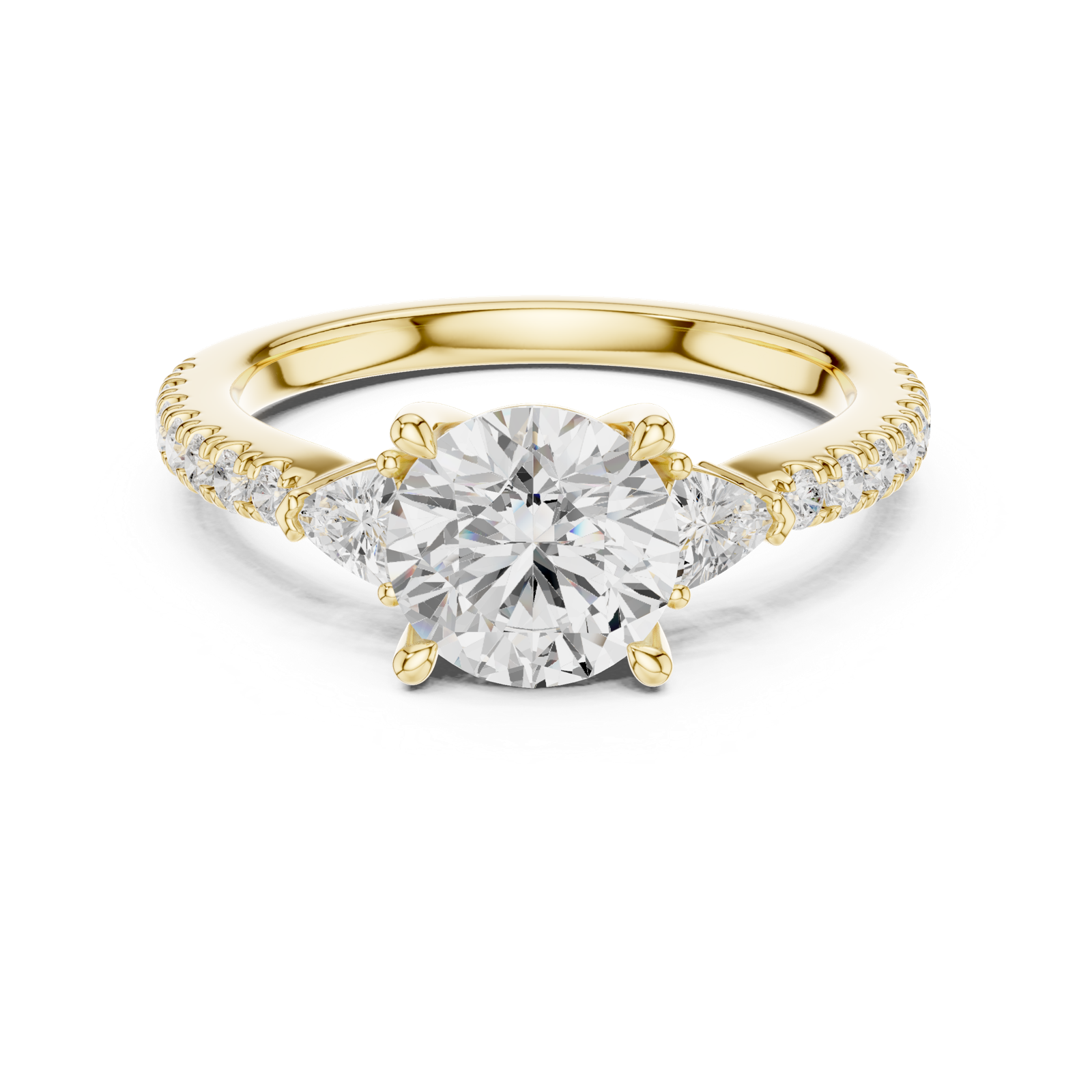 Gold Ring DDLR-863, Yellow Gold, view 4