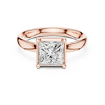 Gold Jewelry L36-10, Princess center stone, Rose Gold, view 4