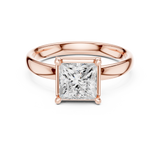 Gold Jewelry L36-10, Princess center stone, Rose Gold, view 4