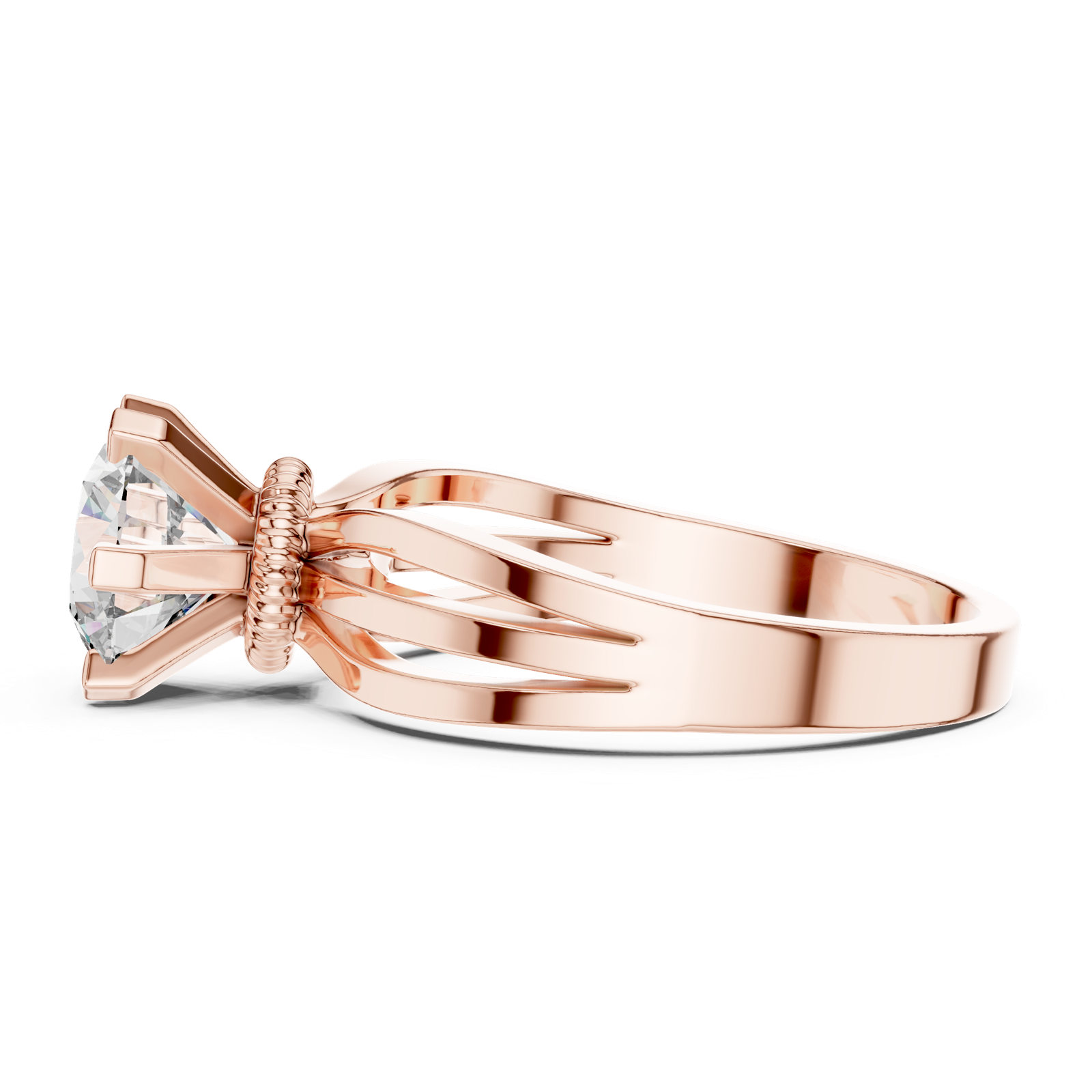 Gold Ring LR-0036, Rose Gold, view 3