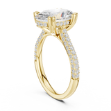 Gold Ring DDLR-260, Oval center stone, Yellow Gold, view 1