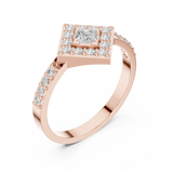 Gold Ring DDLR-745, Rose Gold, view 2