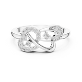 Gold Ring LR-01 (65), White Gold, view 4