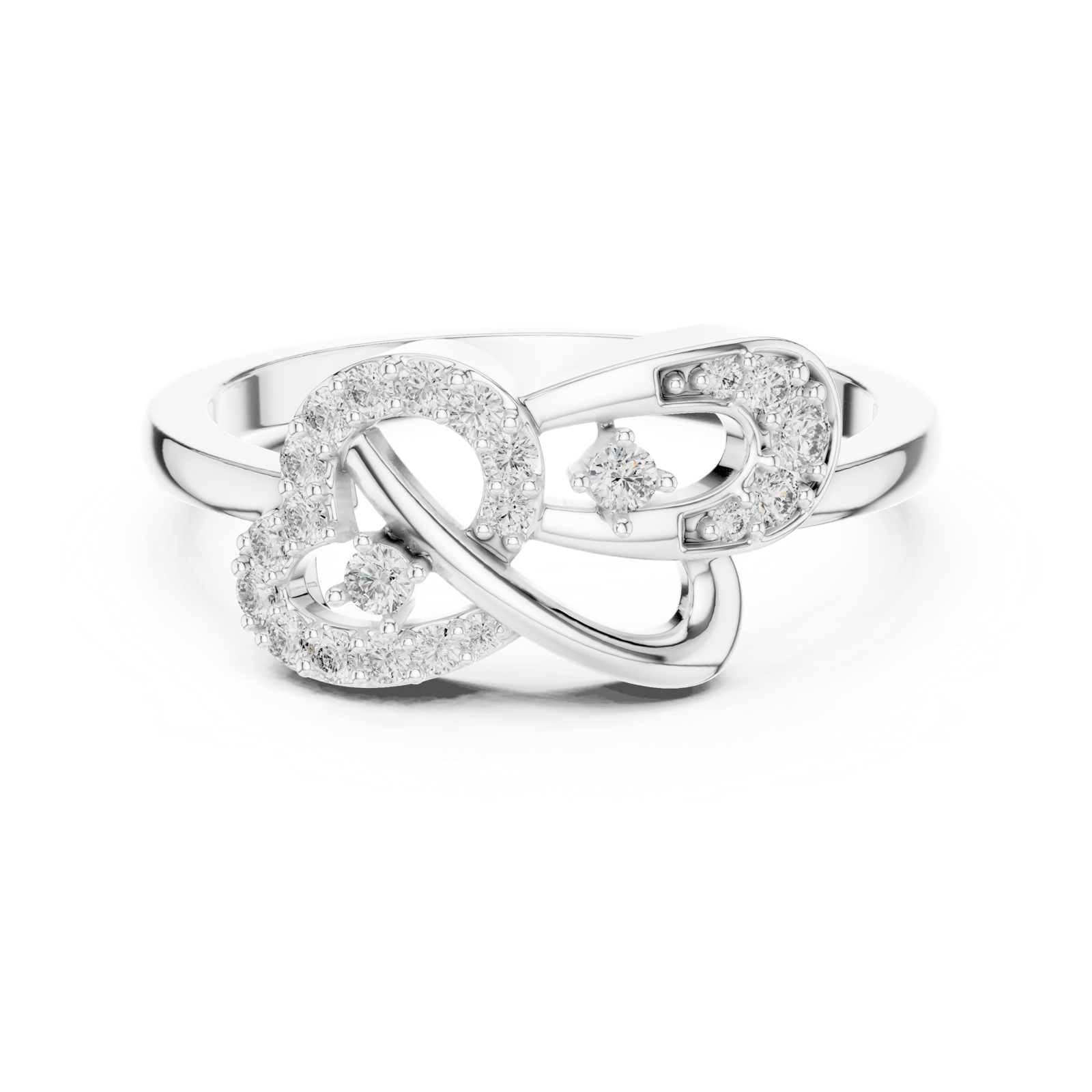 Gold Ring LR-01 (65), White Gold, view 4