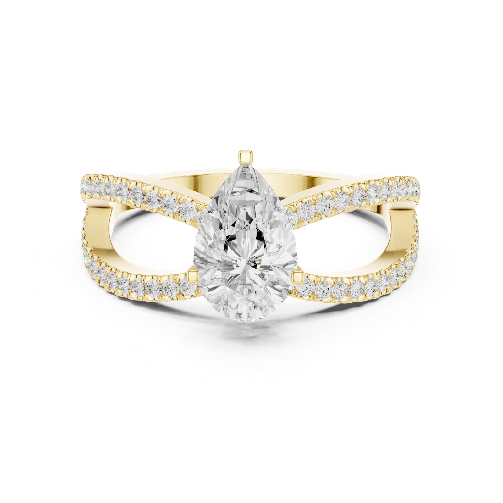 Gold Ring DDLR-1092, Yellow Gold, view 4