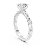 14K Solid Gold Lab Diamond Solitaire Ring, White Gold, view 1