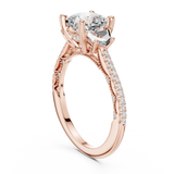 Gold Ring DDLR-283, Rose Gold, view 1