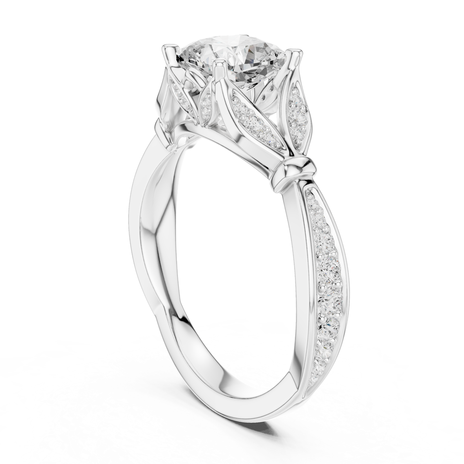 Gold Ring DDLR-932, White Gold, view 1