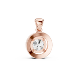 14K Solid Gold Lab Diamond Solitaire Pendant Necklace, Rose Gold