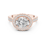 Gold Ring DDLR-322, Rose Gold, view 4
