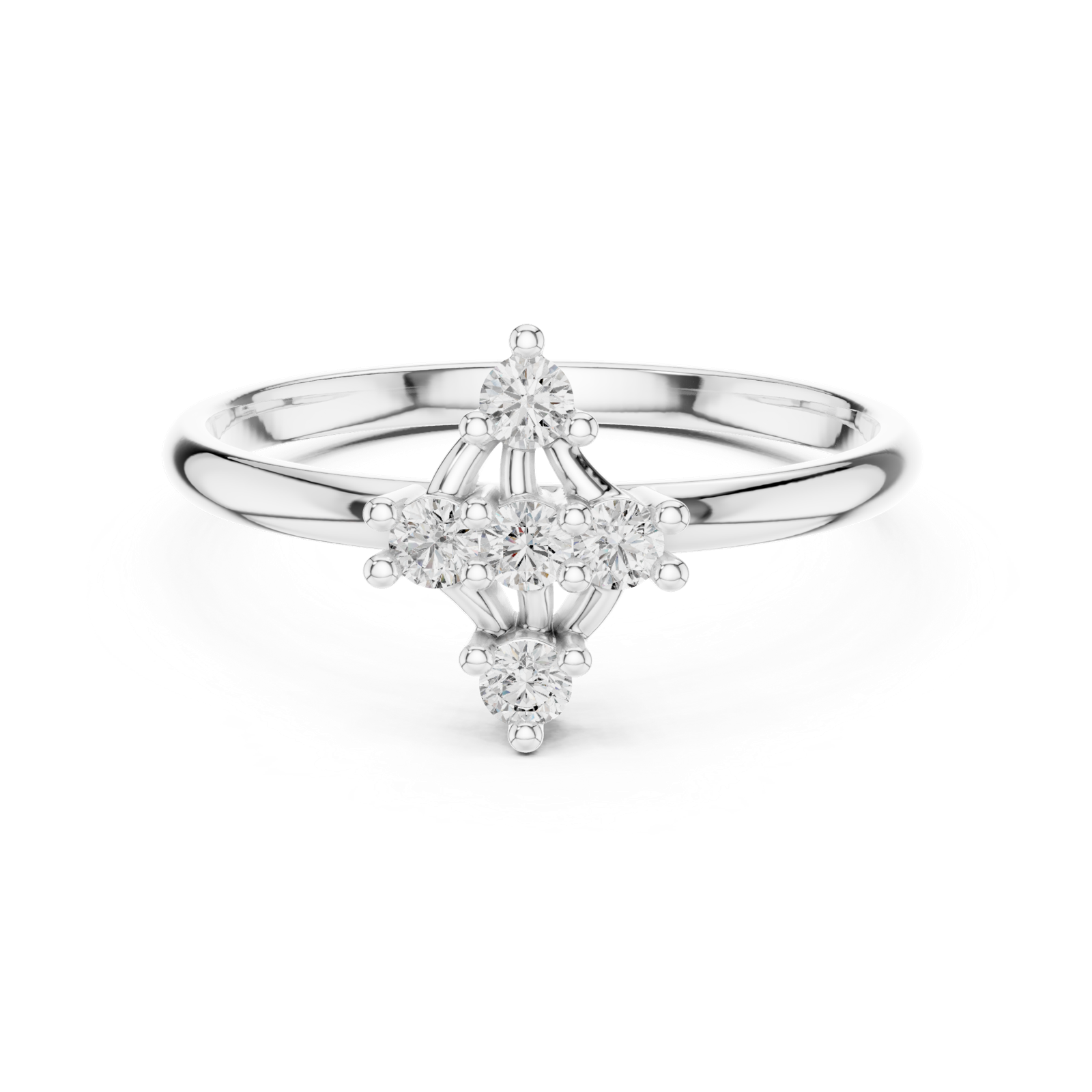 Gold Ring 1 (450), White Gold, view 4