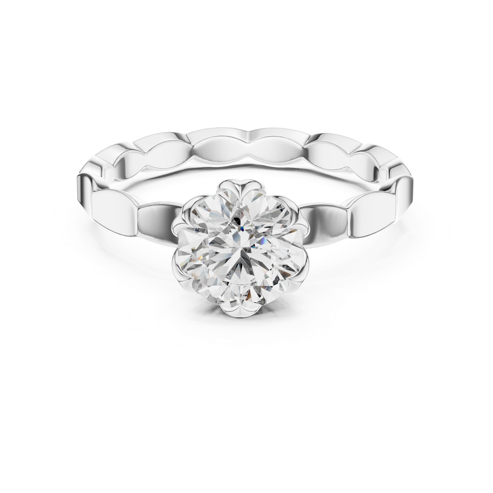 Gold Ring LR-0019, White Gold