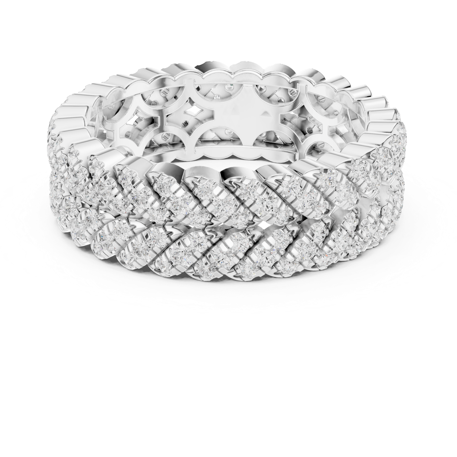 Gold Ring DDLR-315, White Gold, view 4