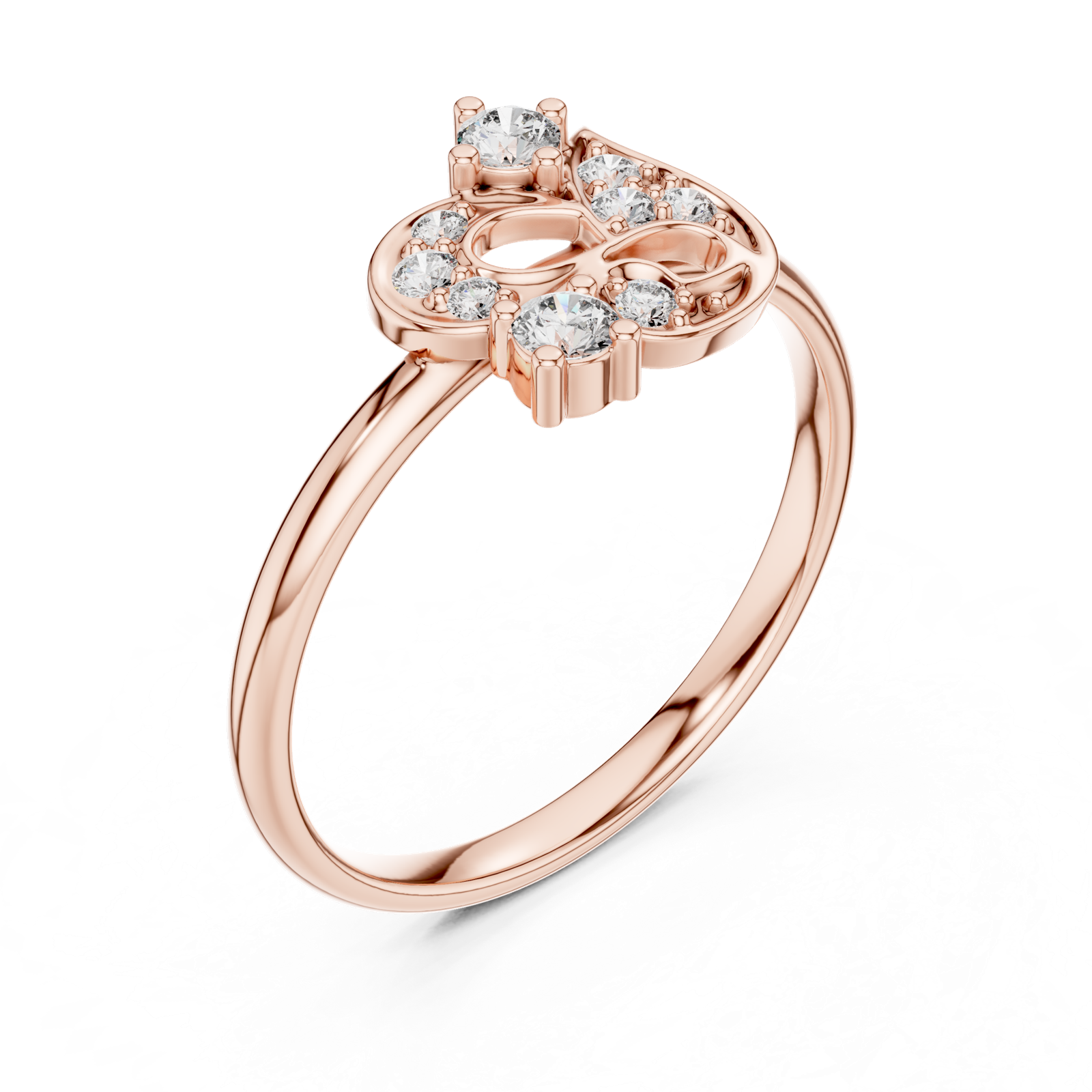 Gold Ring Ledis Ring, Rose Gold, view 2