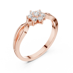 Gold Ring HLR-72, Rose Gold, view 2
