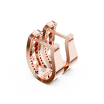 14K Solid Gold Lab Diamond Cluster Earrings, Rose Gold, view 2